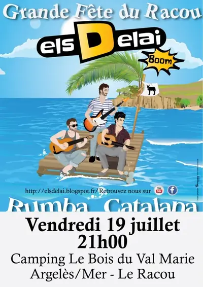 Cartell del concert d'Els Delai a Argelers de la Marenda