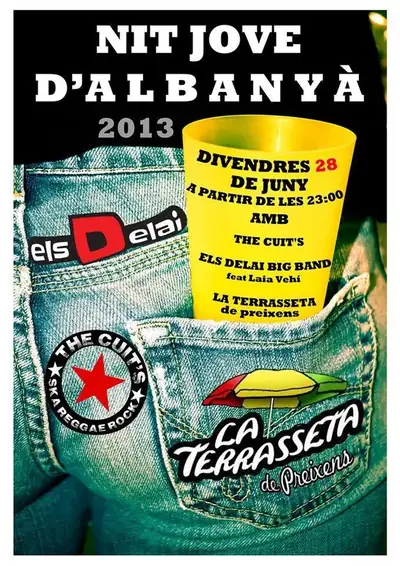 Cartell del concert d'Els Delai a Albanyà
