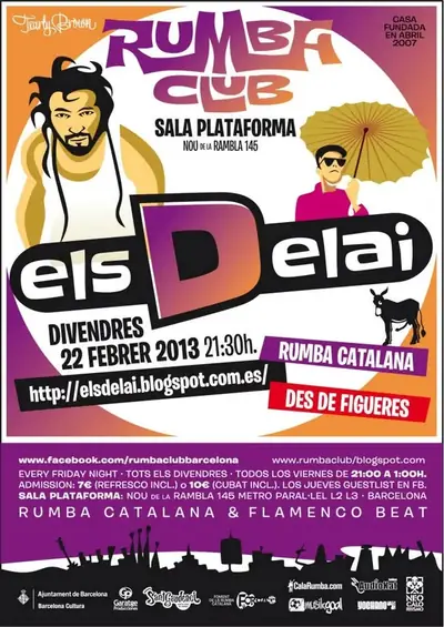 Cartell del concert d'Els Delai a Sala Plataforma