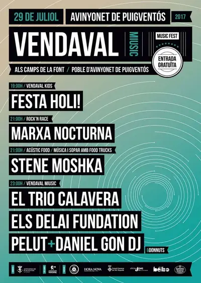 Cartell del concert d'Els Delai a Avinyonet de Puigventós